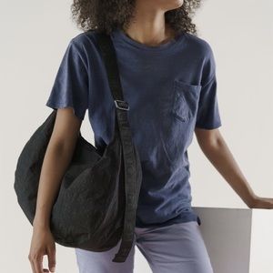 Baggu large nylon crescent bag black